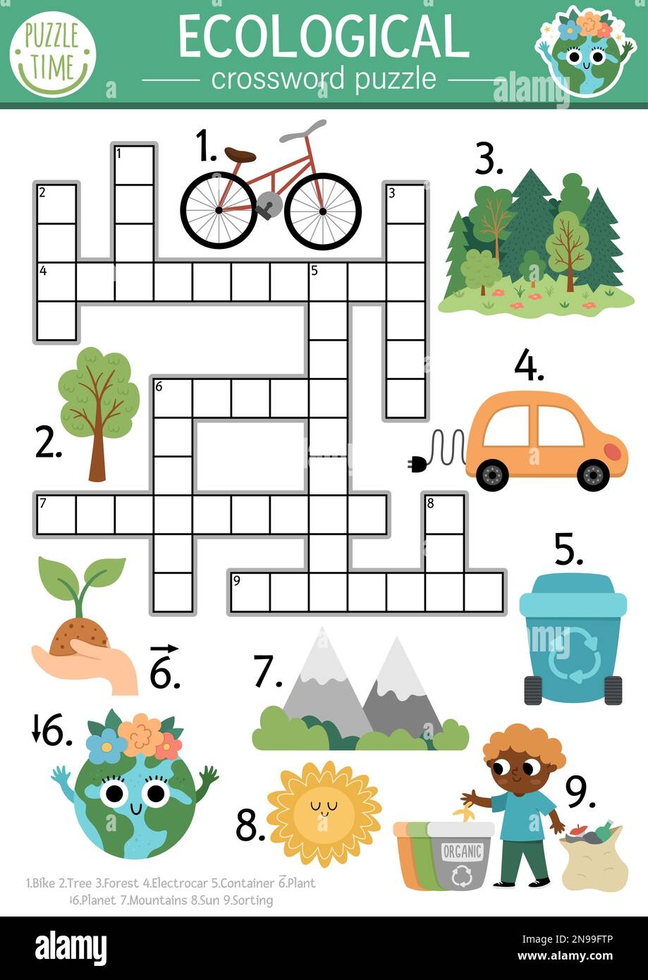 Vector Ecological Crossword Puzzle For Kids Simple Earth Day Quiz With Eco City Landscape For Children Eco Awareness Educational Activity Cute Cros Stock Vector Image Art Alamy Vector Ecological Crossword Puzzle For Kids Simple Earth Day Quiz With Eco City Landscape For Children Eco Awareness Educational Activity Cute Cros Stock Vector Image Art Alamy