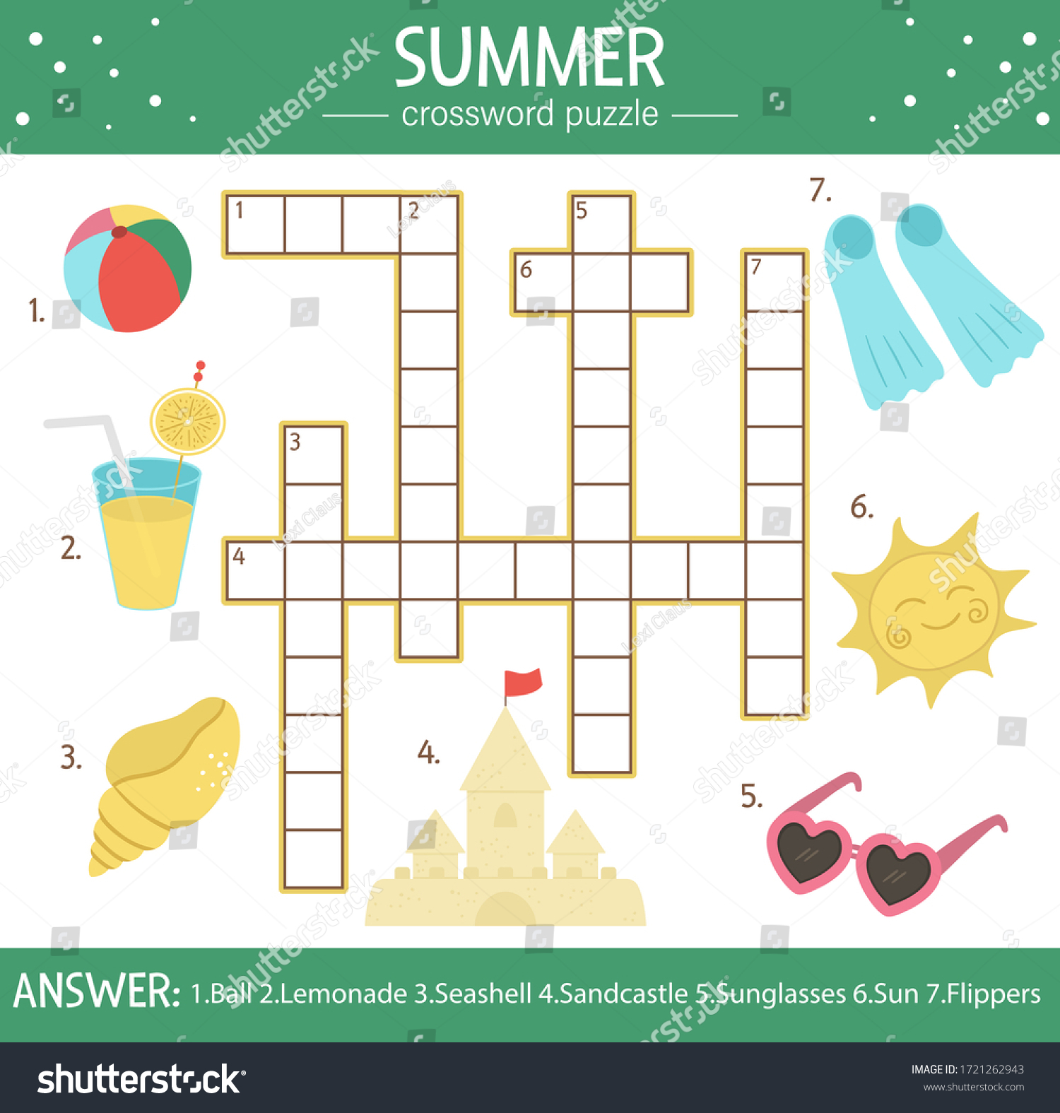 Summer Crossword Puzzle Simple Printable Summer Crossword Puzzle Simple Printable
