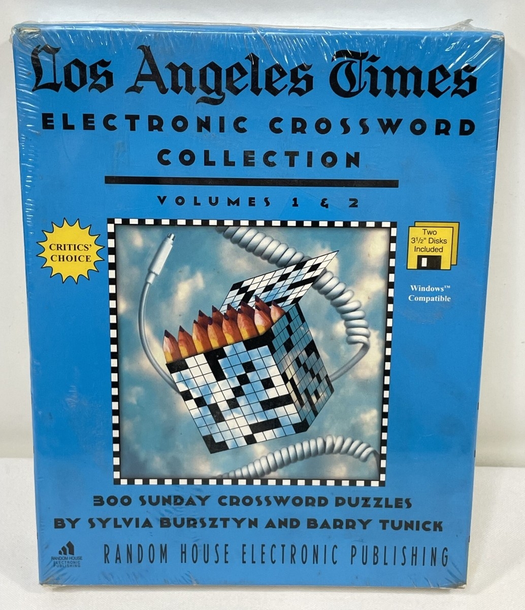 Vintage 1995 LA Times Electronic Crossword Collection Vol 1 2 PC 3 5 Floppy Vintage 1995 LA Times Electronic Crossword Collection Vol 1 2 PC 3 5 Floppy