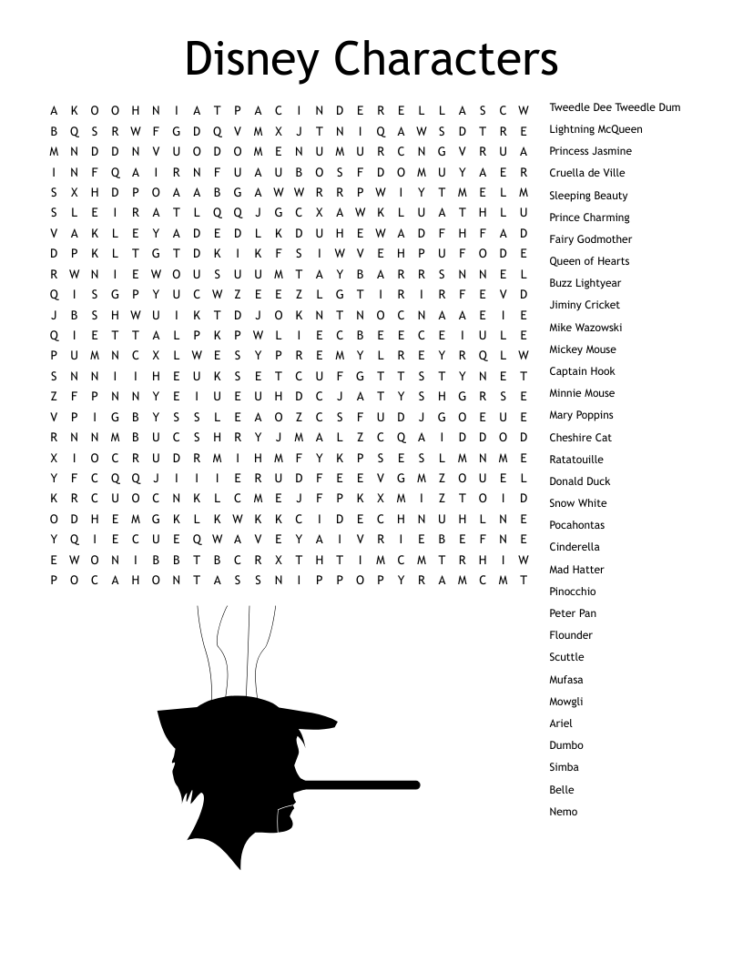 Walt Disney Crossword WordMint Walt Disney Crossword WordMint