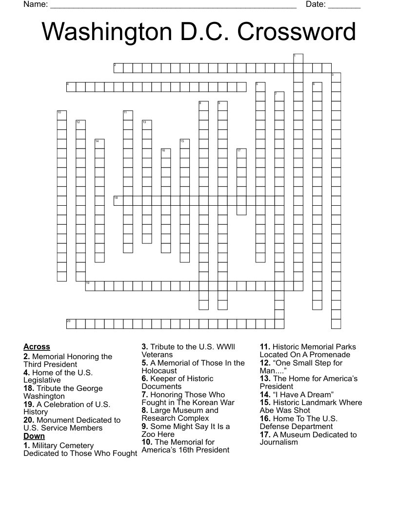 Washington Post Daily Crossword Printable