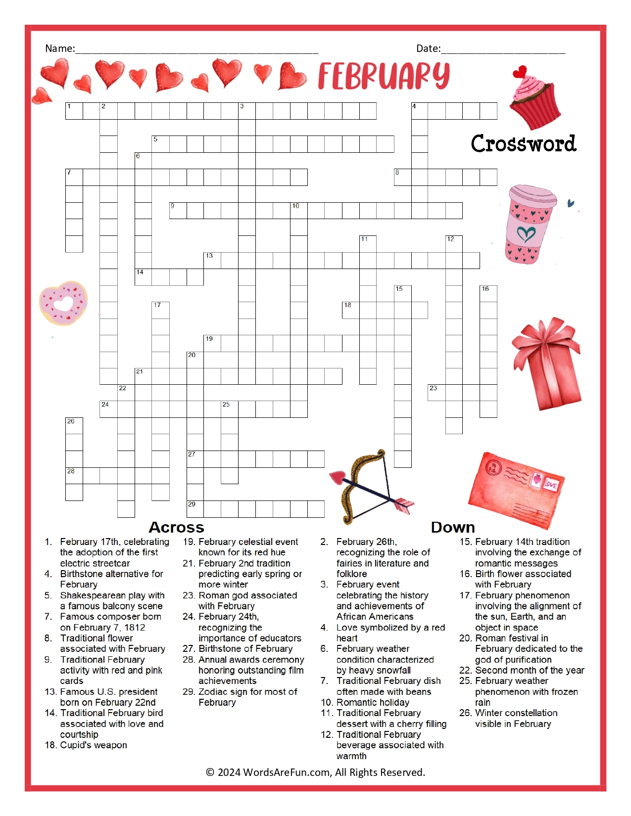 Winter Crossword Puzzles Winter Crossword Puzzles