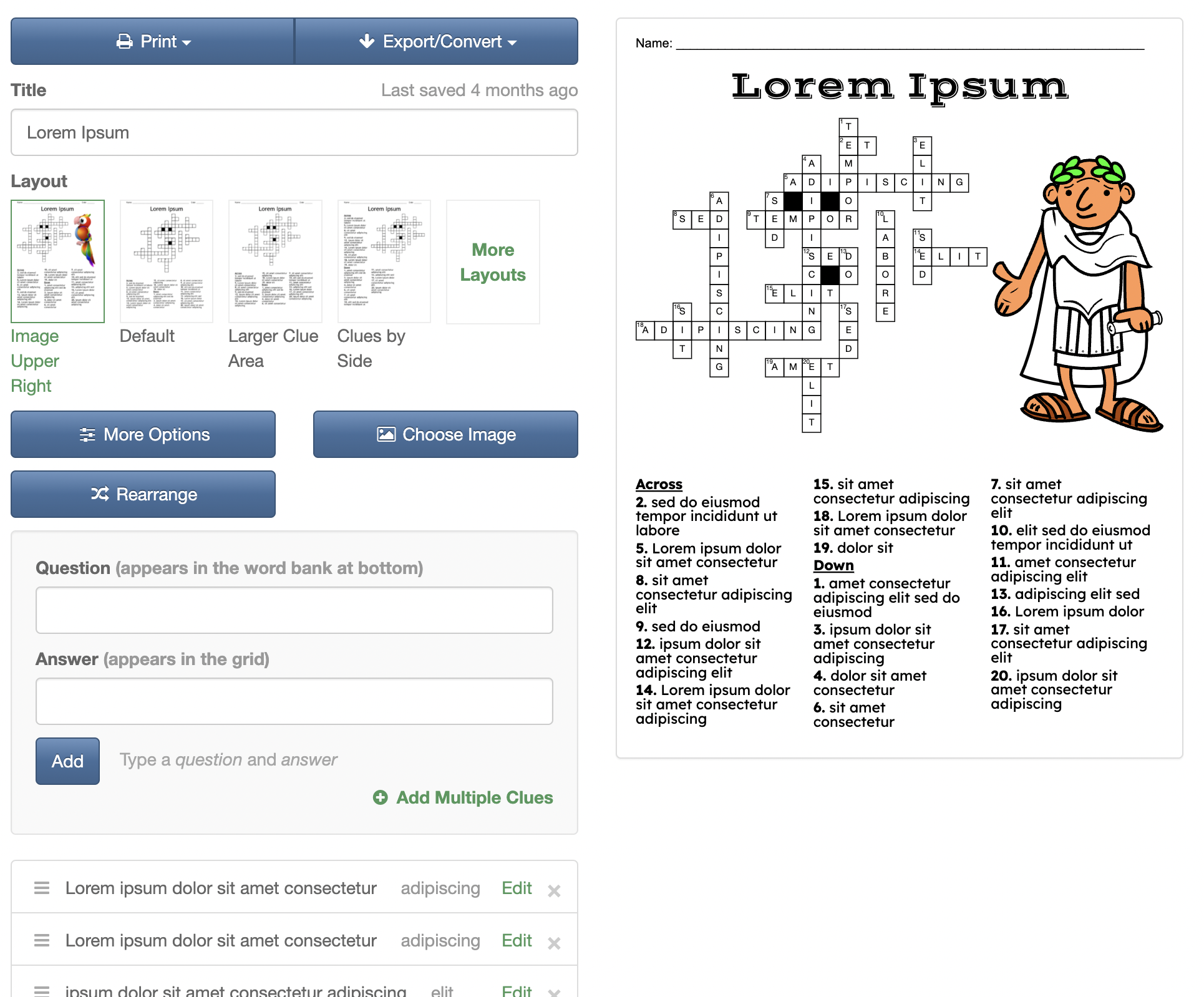 Word Search Bingo Card Crossword Puzzle Maker WordMint Word Search Bingo Card Crossword Puzzle Maker WordMint