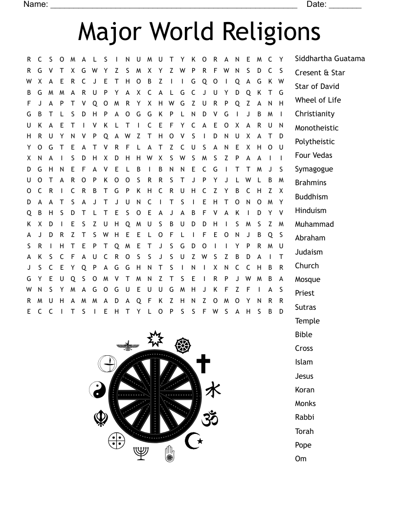 Religious Crosswords Printable