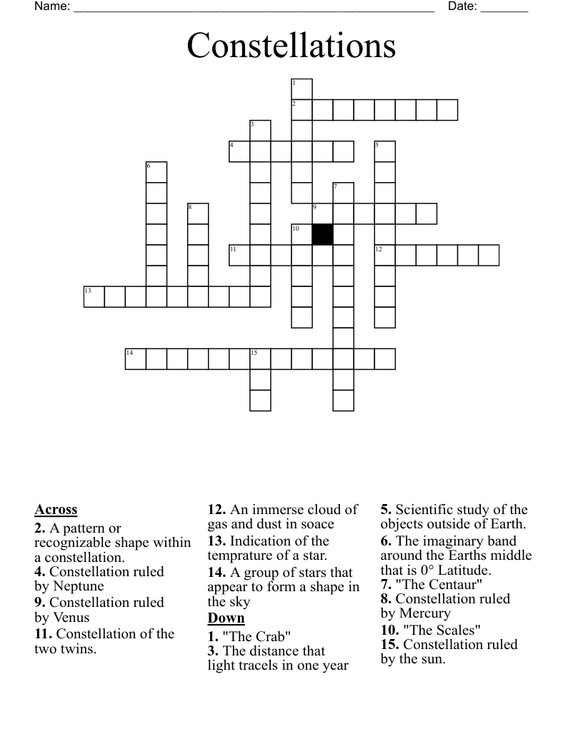 Zodiac Signs Crossword WordMint Zodiac Signs Crossword WordMint